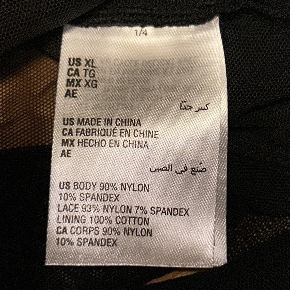 INC International Concepts Lace Bodysuit Size XL - Picture 8 of 8